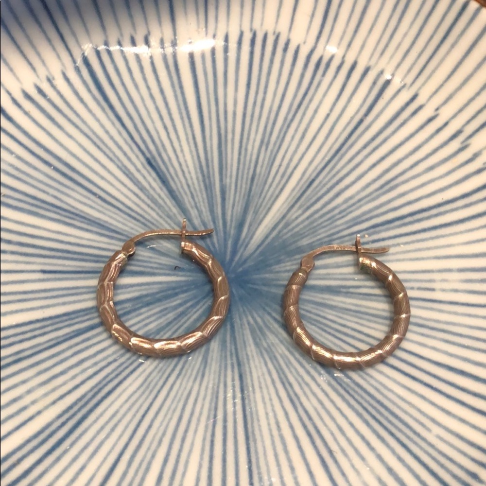 Silver hoop earrings